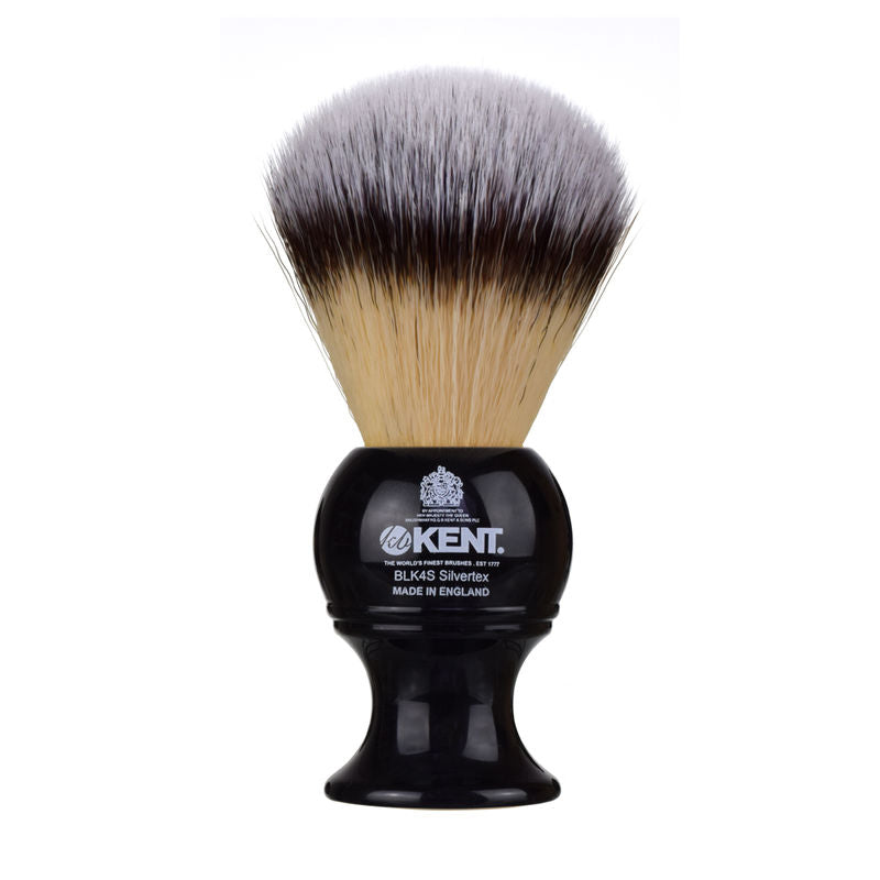 MEDIUM SYNTHETIC BLACK SHAVING BRUSH WITH FREE STAND